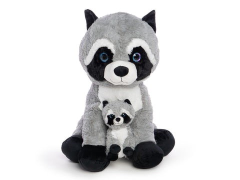 Clipper Raccoon & Baby (Bright Time Toys) (Jumbo) (WH)